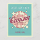 Cancun Mexico Retro  Partij Briefkaart (Voorkant)