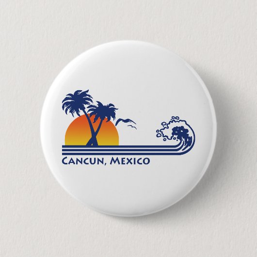 Cancun Mexico Ronde Button 5,7 Cm (Voorkant)