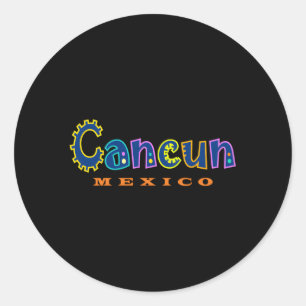 Cancun Mexico Ronde Sticker