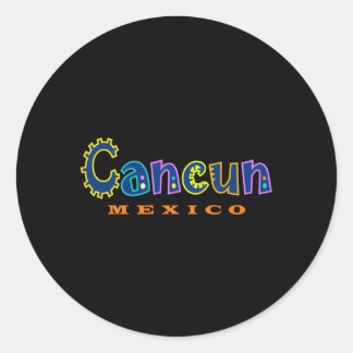 Cancun Mexico Ronde Sticker