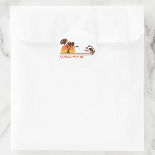 Cancun Mexico Ronde Sticker (Tas)