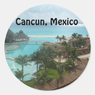 Cancun Mexico Ronde Sticker