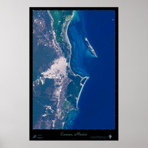 Cancun, Mexico satellietposter Poster