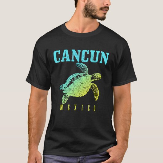 Cancun Mexico Sea Turtle Beach Scuba Diving Diver  T-shirt (Voorkant)
