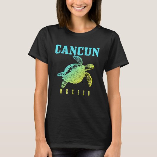 Cancun Mexico Sea Turtle Beach Scuba Diving Diver T-shirt (Voorkant)