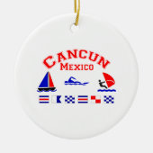 Cancun Mexico Signal Flags Keramisch Ornament (Voorkant)