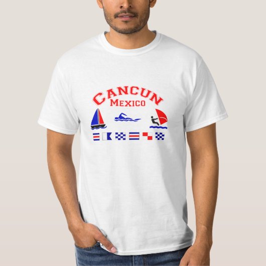 Cancun Mexico Signal Flags T-shirt (Voorkant)