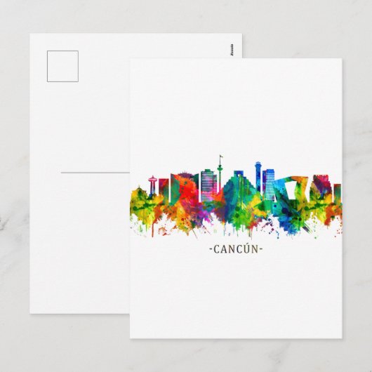 Cancun Mexico Skyline Feestdagenkaart (Voorkant / Achterkant)