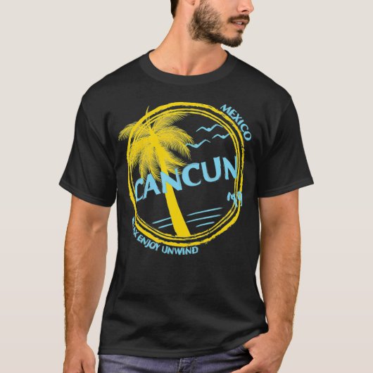 Cancun Mexico souvenir cadeau voor de lente vakant T-shirt (Voorkant)