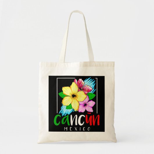 Cancun Mexico Souvenir Gift Spring Break Summer Va Tote Bag (Voorkant)