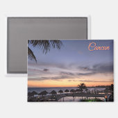 Cancun Mexico Souvenir Magneet (Voorkant / Achterkant)