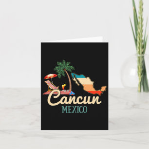 Cancun Mexico Souvenir T-shirt Familie Matching Va Kaart