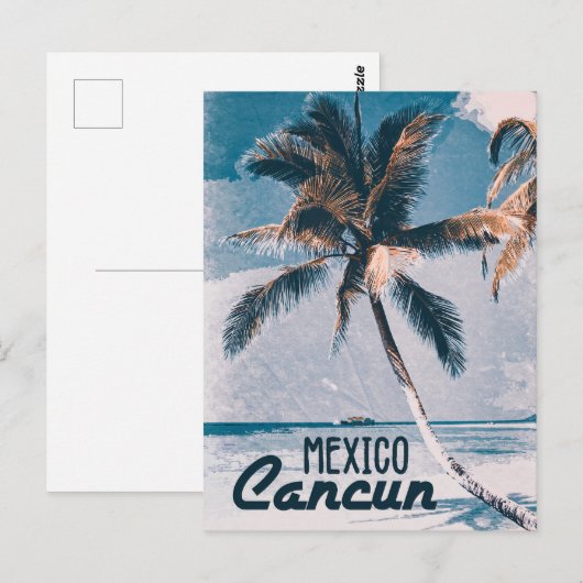 Cancun Mexico  stijl poster Kunst Briefkaart (Voorkant / Achterkant)