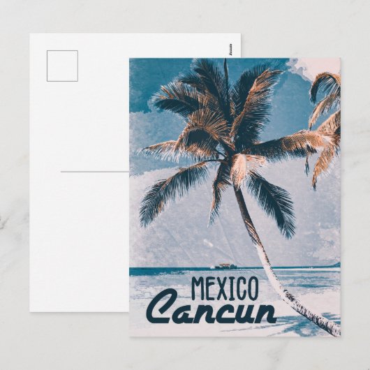 Cancun Mexico  stijl poster Kunst Feestdagenkaart (Voorkant / Achterkant)