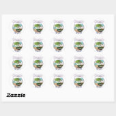 Cancun Mexico Strand reislogo Ronde Sticker (Vel)