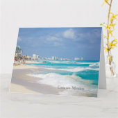 Cancun Mexico Strand Vouwkaart Kaart (Gele Bloem)