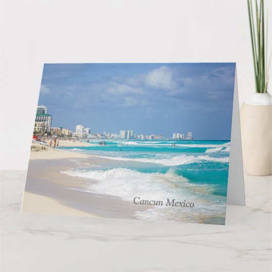 Cancun Mexico Strand Vouwkaart Kaart (Voorkant)