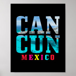 Cancun Mexico Strand Zomer Vakantie Souvenir Poster