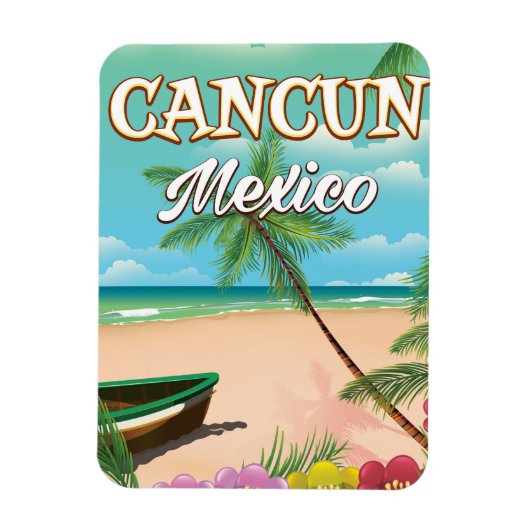 Cancun Mexico strandposter Magneet (Verticaal)