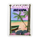Cancun Mexico strandposter. Magneet (Verticaal)