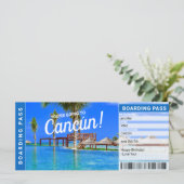 Cancún Mexico Surprise Trip boarding Pass Ticket (Staand voorkant)