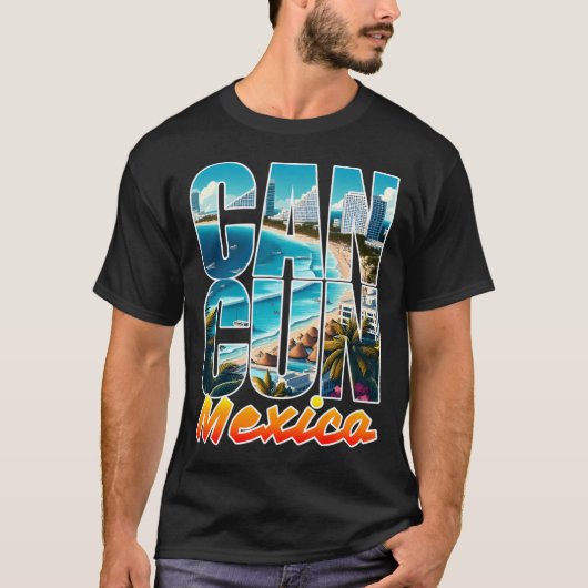 Cancun Mexico T-shirt (Voorkant)