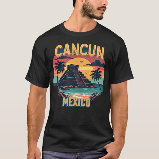 Cancun Mexico T-shirt (Voorkant)