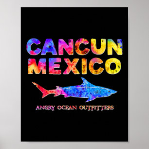 Cancun Mexico T Shirt Shark Gevist T-shirt Poster