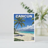 Cancun Mexico Travel Beach Briefkaart (Staand voorkant)