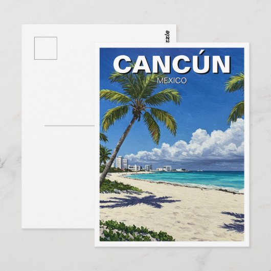Cancun Mexico Travel Beach Briefkaart (Voorkant / Achterkant)