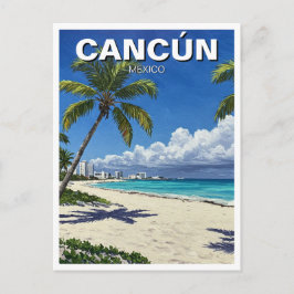 Cancun Mexico Travel Beach Briefkaart