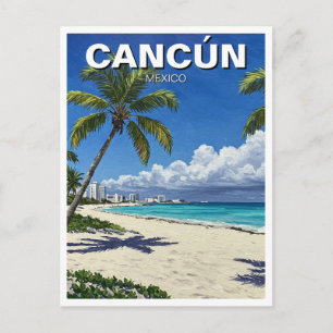 Cancun Mexico Travel Beach Briefkaart
