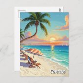 Cancun Mexico Travel Beach Briefkaart (Voorkant / Achterkant)