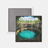 Cancun Mexico Travel Center Magneet (Voorkant / Achterkant)