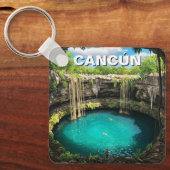 Cancun Mexico Travel Center Sleutelhanger (Voorkant)