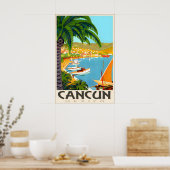 Cancun Mexico Tropisch Strand Reisposter Roger Poster (Keuken)