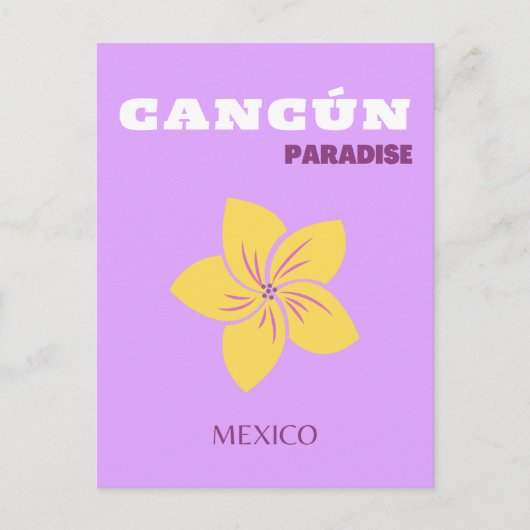 Cancun, Mexico, Tropische kunst, Preppy, Reiskunst Feestdagenkaart (Voorkant)