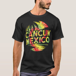 Cancun Mexico Tropische Strandvakantie Reis Retro T-shirt