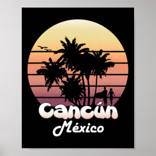 Cancun Mexico Tropische Vakantie Souvenir Zomer Gi Poster