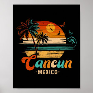 Cancun Mexico Vakantie 2025 Overeenkomstige Famili Poster