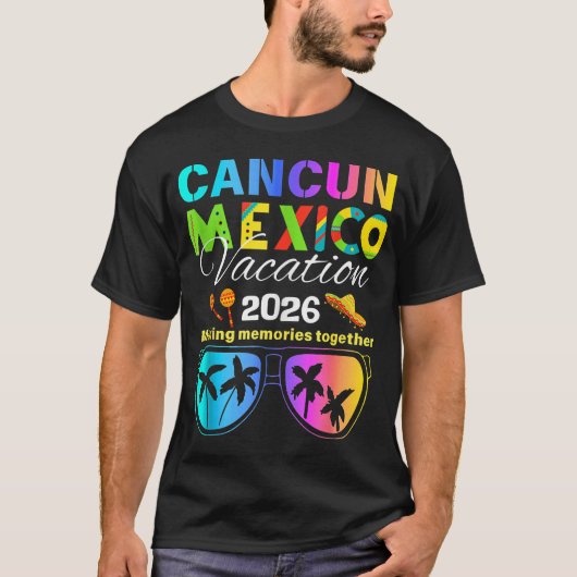 Cancun Mexico Vakantie strand T-shirt (Voorkant)