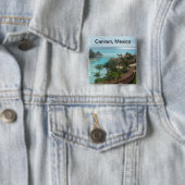 Cancun Mexico Vierkante Button 5,1 Cm (In situ)