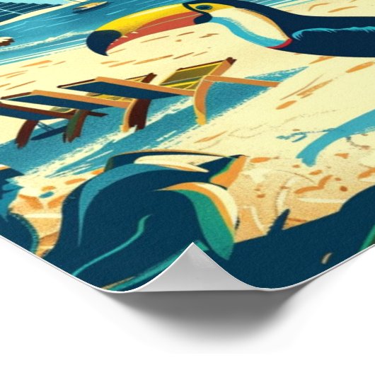 Cancun Mexico Vintage Beroemde Reisplaats Poster (Hoek)