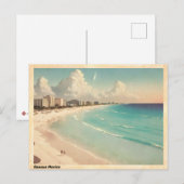Cancun Mexico Vintage Reizen Briefkaart (Voorkant / Achterkant)