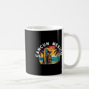 Cancun Mexico Vintage Schedel Surf Cancun Koffiemok
