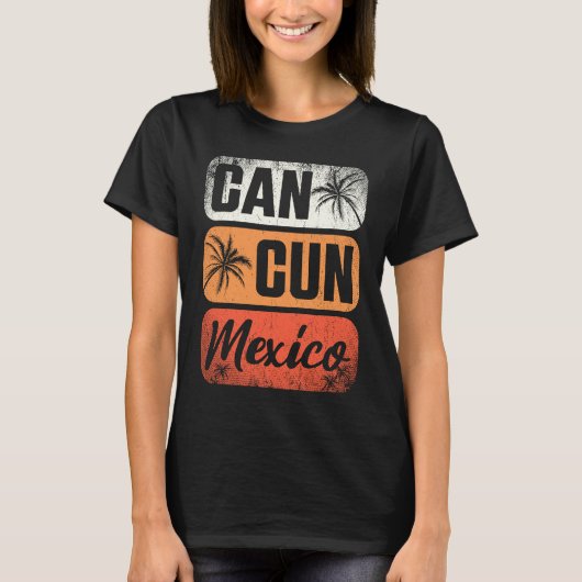 Cancun Mexico Yucatan Holiday Vacation Travel  2 T-shirt (Voorkant)
