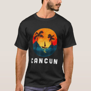 CANCUN MEXICO ZOMER ZONSONDERGANG VAKANTIE MATCHIN T-SHIRT
