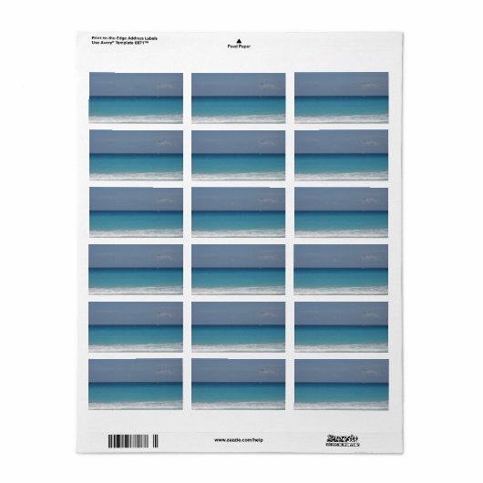Cancun Ocean Adres label (Full Sheet)