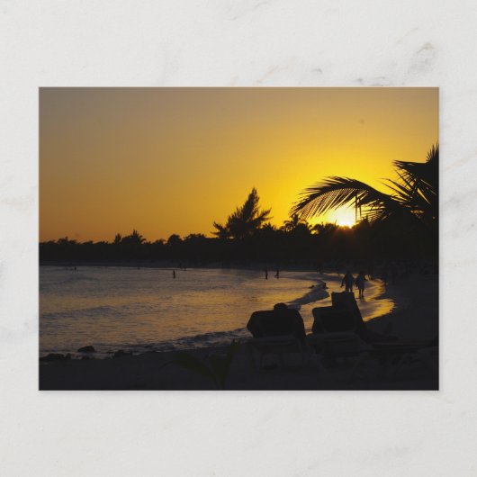 CANCUN Ocean Sunset Travel Briefkaart (Voorkant)