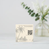 Cancun Passport Wedding QR Informatiekaartje (Staand voorkant)
